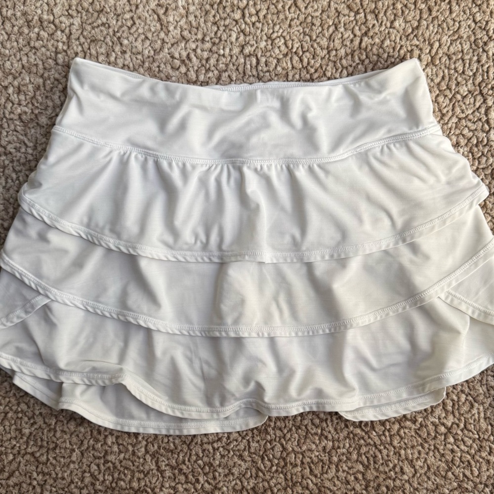 Ideology White Bubble Mini Skirt Athletic